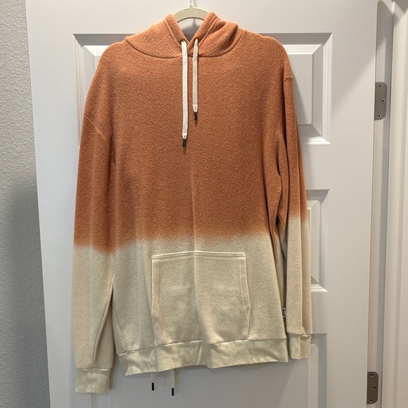 Two-Tone Orange and Cream Hoodie/Jogger Set